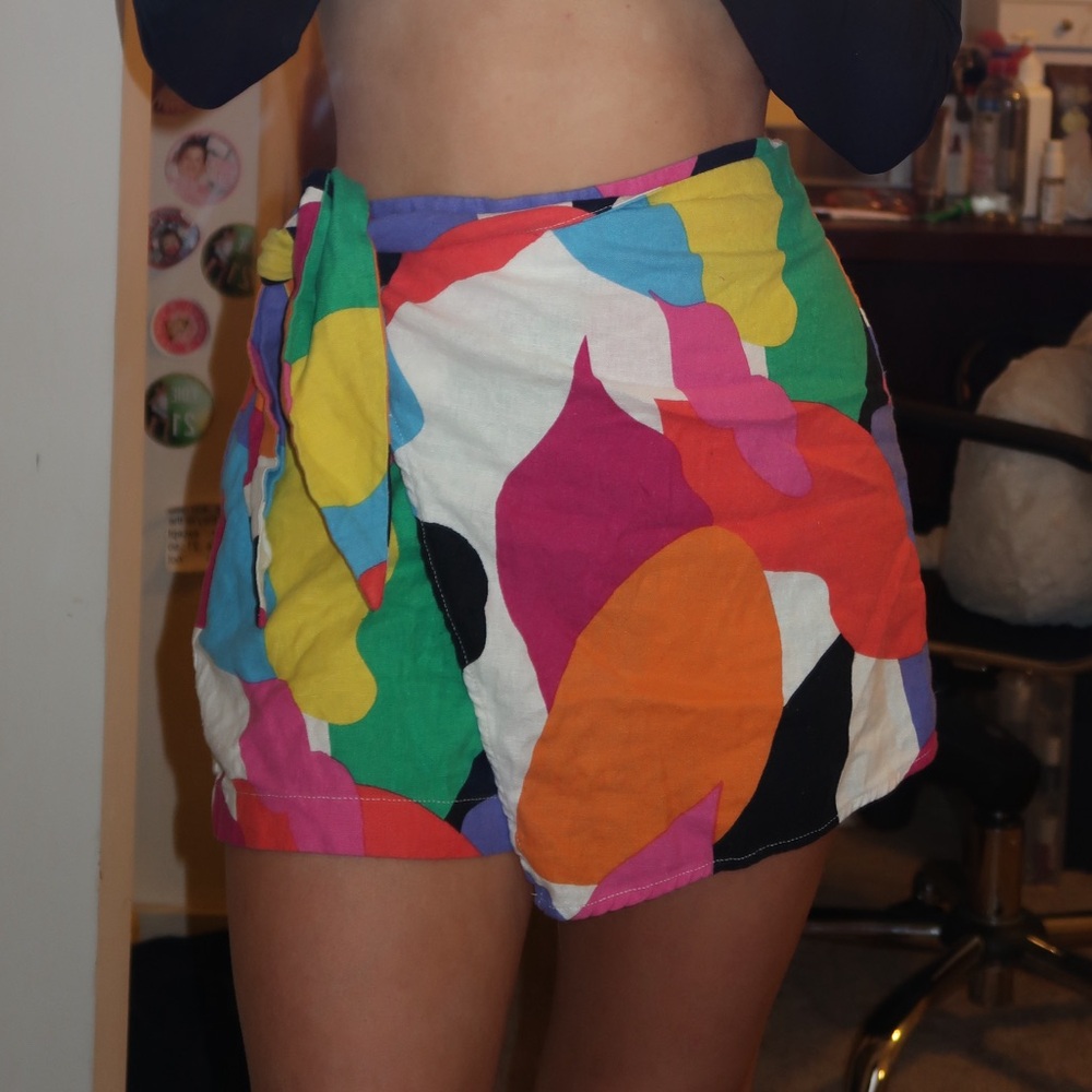 Target Colorful Wrap Skort